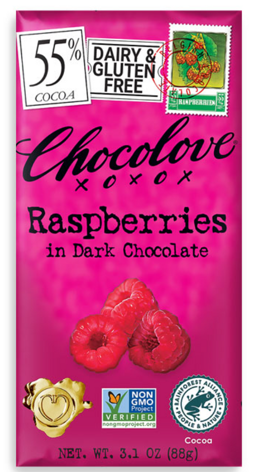 Chocolove Bar 55% Dark Raspberry