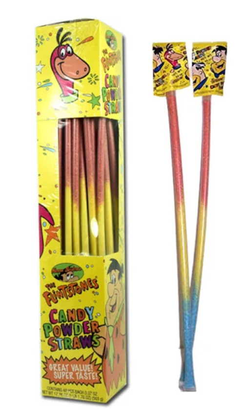 The Flintstones Candy Powder Straw