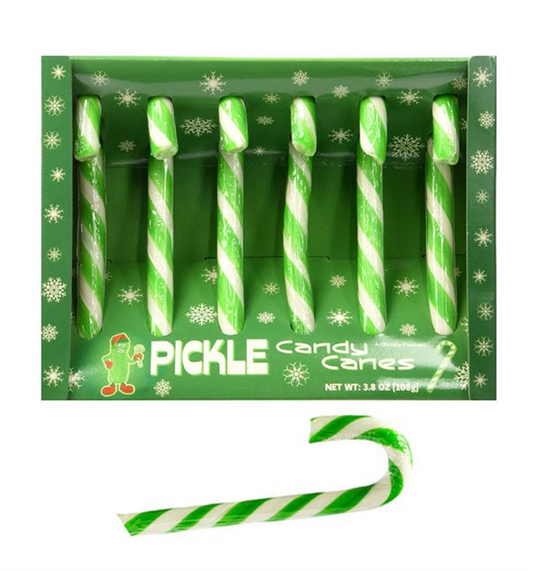 Pickle Flavor Candy Canes